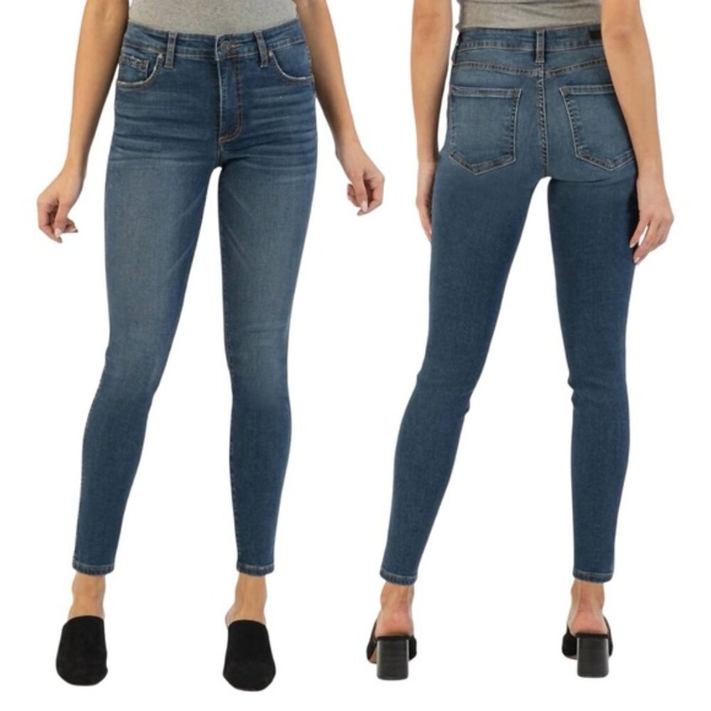 Kut from the Kloth Connie High Rise Ab Fab Ankle Skinny Jeans 16